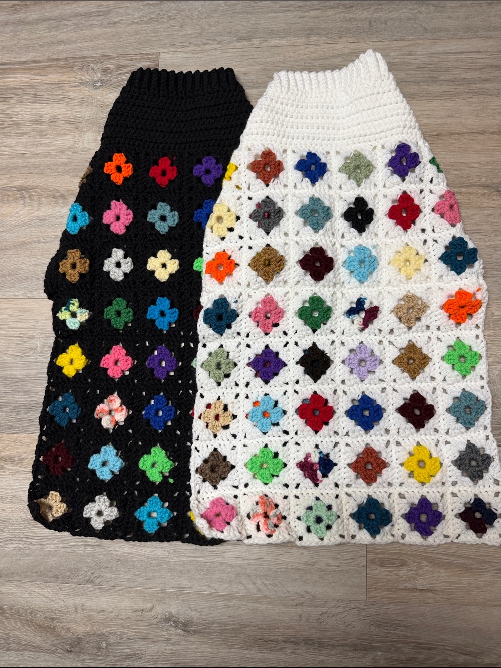 2 Extra Large Handmade Granny Square Crochet Dog Sweater special for marinamccul